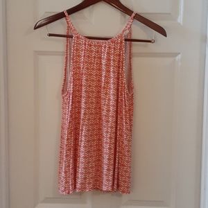 Skies Are Blue Geometric Print Top